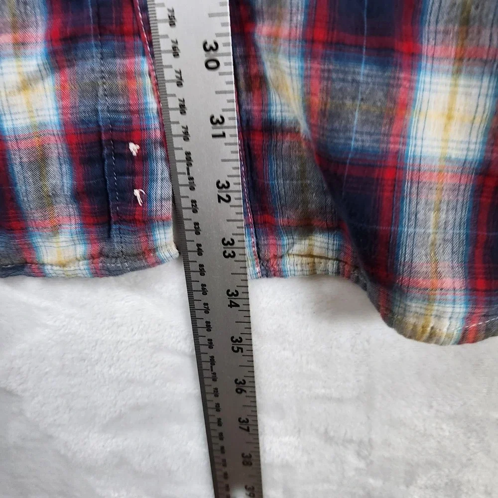 True Nation 3XL Plaid Shirt Long Sleeve Button Front‎ Pocket Men's Casual